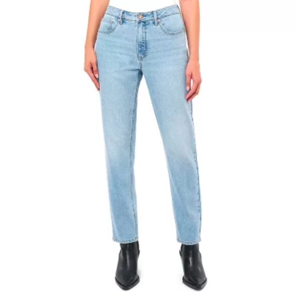 Seven7 Women's Stretch High Waist 90's Straight‎ Jean Size 6 Light Wash
